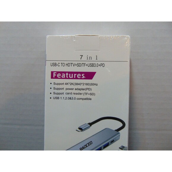 7-IN-1 USB-C TO 4K HDTV+SD/TF + USB3.0 + PD Adapter for PHONES & TABLETS - Picture 3 of 7